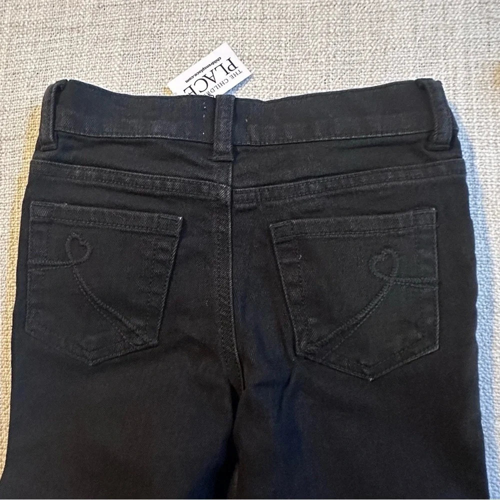 THE CHILDREN'S PLACE Black Skinny Slim Stretch Jean Adjustable Waist Girl 8 SLIM